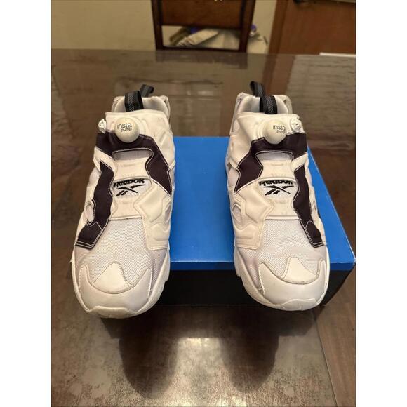 Reebok InstaPump Fury Overbranded White Black Slip On AR1413 2016 Mens Size 11 - Picture 4 of 8